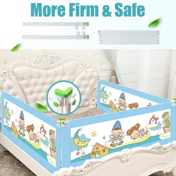 

Baby Bed Fence Bed Rail 200cmx83cm Child Safety Barrier for Children Bed Side Bumper Security Fencing Guardrail Kids Playpen