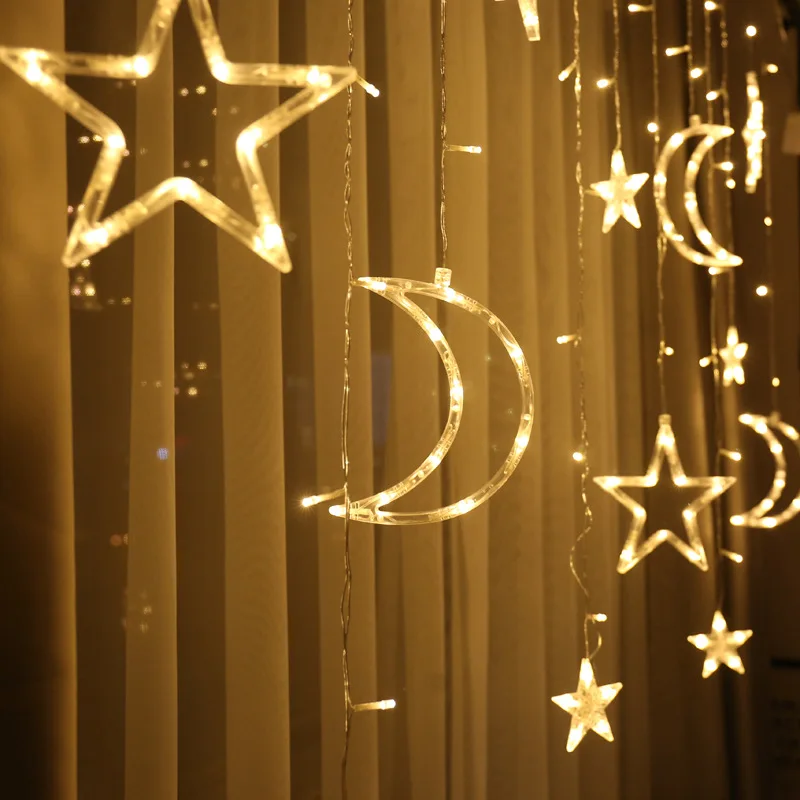 Светодиодный светильник с Лунной звездой, гирлянда, светильник s Ins, Рождественский светильник, праздничный Сказочный светильник, украшение для свадьбы, праздника, неоновый фонарь - Испускаемый цвет: 3.5m