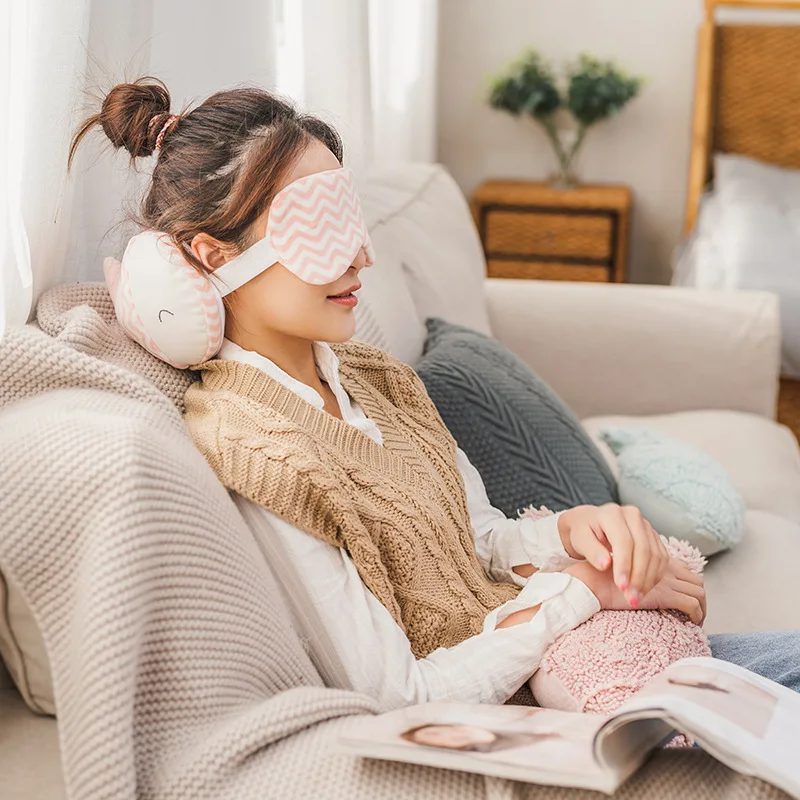 

Cute Multi-functional Perfect for Small Fish Eye Patch Bag Creative Travel Protection Eye Patch Neck Pillow Baby Three-in-One Ey