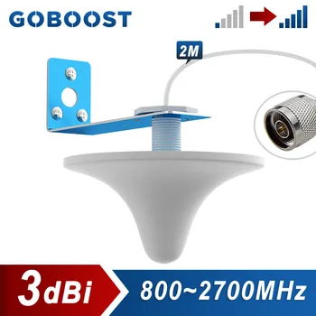 Wewnętrzna antena sufitowa GOBOOST z N męskim 360 antena wewnętrzna dla 2G 3G 4G CDMA GSM DCS WCDMA LTE wzmacniacz sygnału tanie i dobre opinie CN (pochodzenie) TX XD 3 800-2700MHz 3dBi N male or customized receive outdoor signal connect to cellular signal repaeater