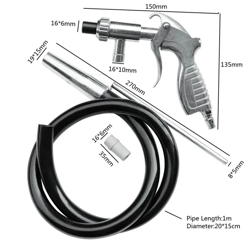 Промышленный пистолет-распылитель, набор воздушных пескоструйных аппаратов, пескоструйный аппарат, Пескоструйный пистолет, сопла с соединителем, набор инструментов для удаления пыли