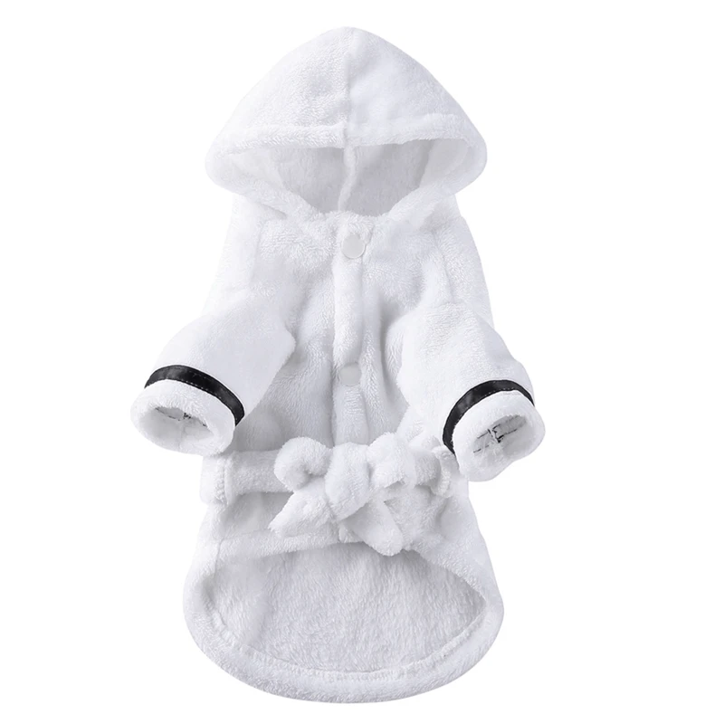 Soft Quick Drying Pet Bathrob Dog Pajama with Hood Cotton Hooded Bathrobe Super Absorbent Dog Bath Towel Pet Supplies pet bath towel,pet pajamas