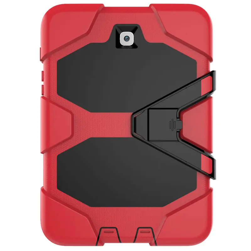 Tab S2 T710 SM-T715 сверхмощный чехол для планшета Fundas силиконовый чехол для Samsung Galaxy Tab S2 8,0 дюймов защитный держатель подставки - Цвет: red