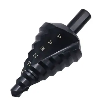 

Step Drill 4-45mm High Speed Steel Cobalt Nitriding Spiral Metal Drill Bit Triangle Shank For Wood Metal Cone Drill Tools