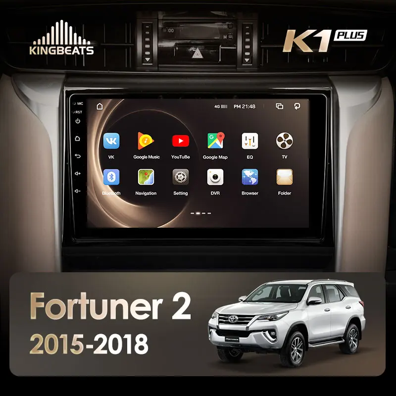 KingBeats штатное головное устройство for Toyota Fortuner GPS Android 8.1 автомагнитола на андроид магнитола для Тойота Фортунер 2 автомобильная мультимедиа Octa Core 8 core*1.8G DDR4