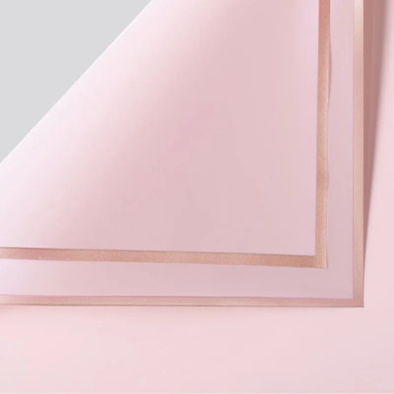 161 Hot Pink 20 шт Золотая рамка водонепроницаемый желе пленка букет Рождество оберточная бумага флорист упаковочный материал для подарков - Цвет: 161 Hot Pink