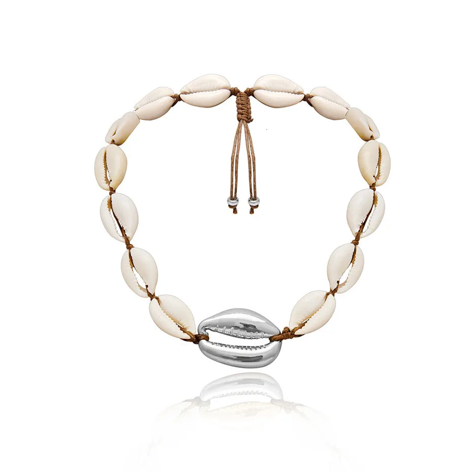 Ingemark богемное большое ожерелье-чокер с подвеской в виде раковины, массивное ожерелье из сплава, натуральная Подвеска из морской раковины, цепочка с кисточками для женщин