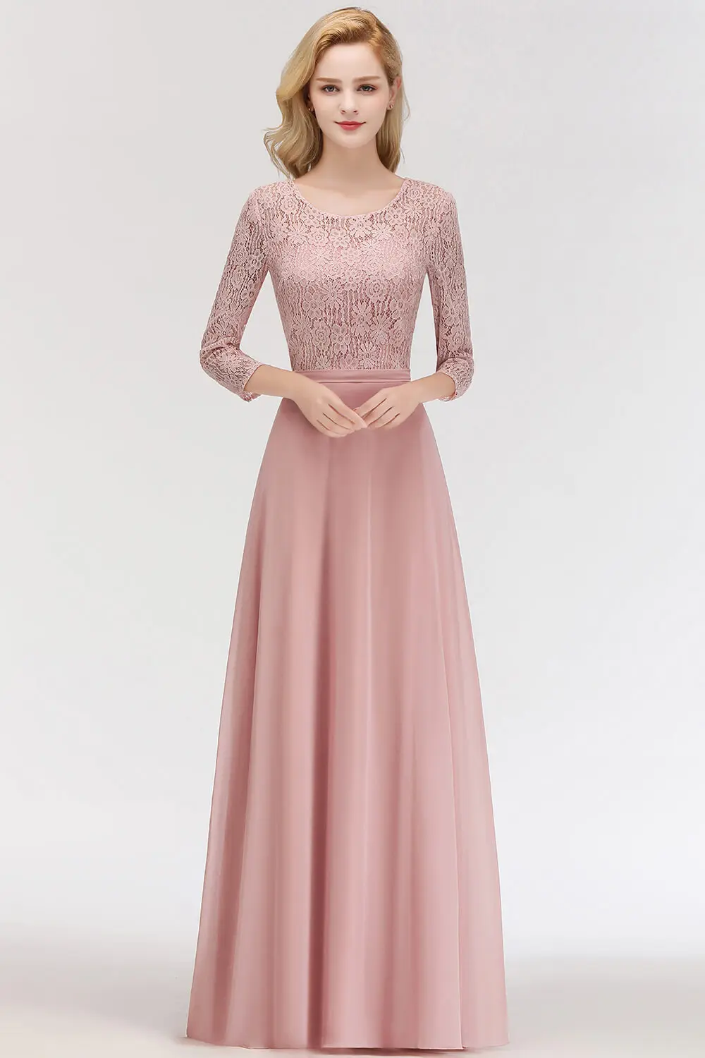 Popodion вечерние платья, длинное шифоновое формальное платье с длинным рукавом, вечернее платье ROM80180