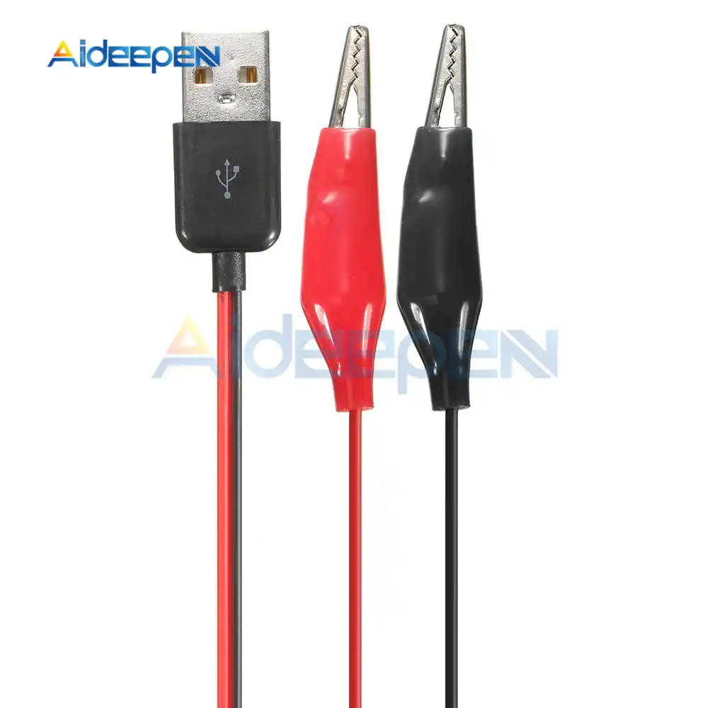 Description Picture 6 of itemAlligator Test Clips Clamp to USB Male Connector Power Supply Adapter Wire 60cm
