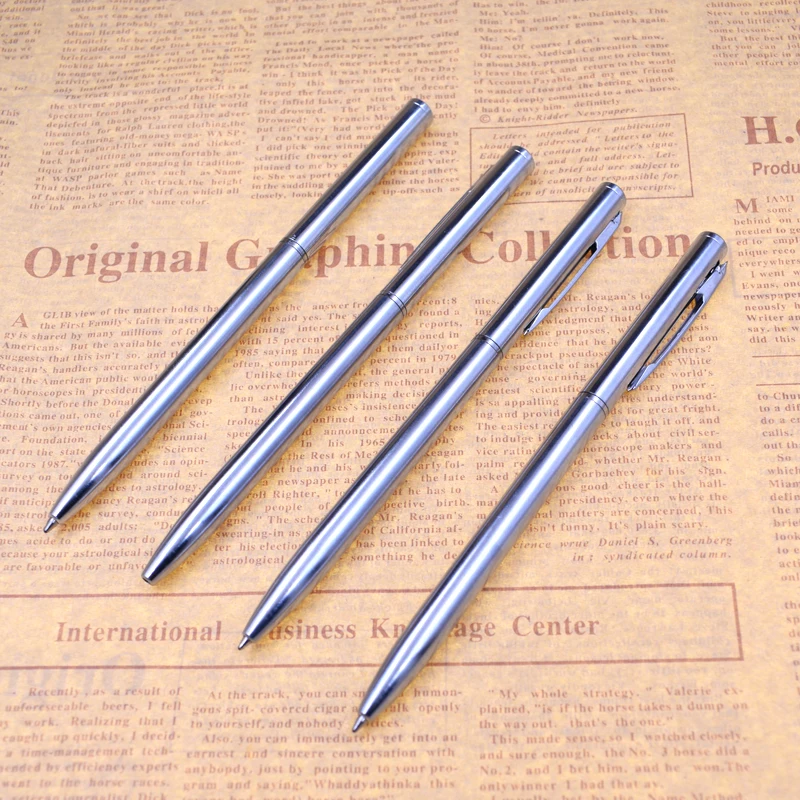 

1Pcs Metal Ballpoint Pen Rotating Pen 0.5 mm Black Ink Ballpen Writing Materials Office School Supplies Stationery