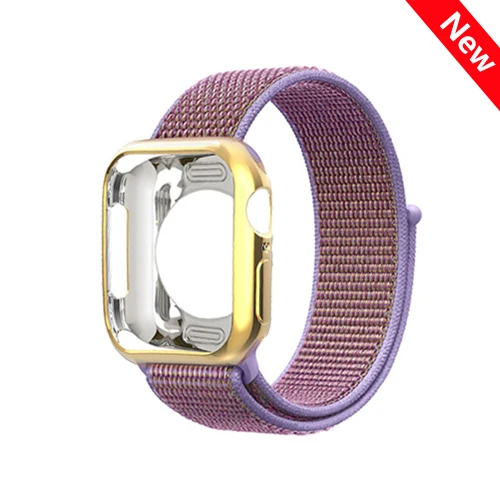 Sport Loop strap for Apple watch band case 4 5 3 44mm 40mm watchband nylon Breathable bracelet belt for iwatch band 3 42mm 38mm - Цвет ремешка: color 10