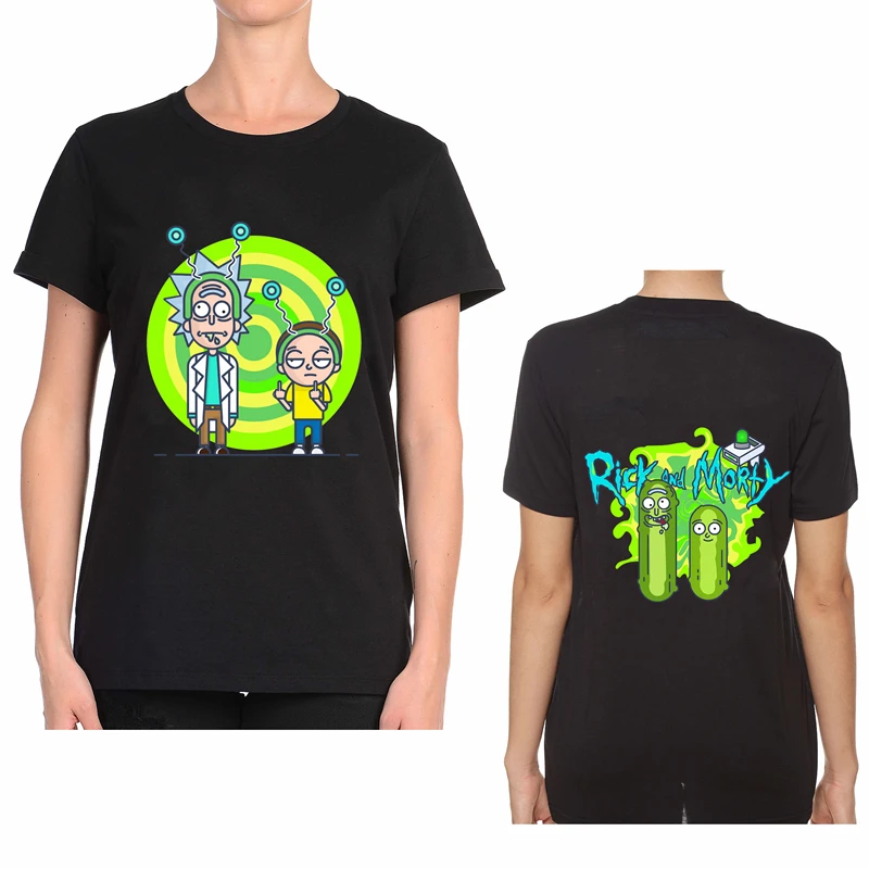 

Rick and Morty Women T Shirt Funny Cartoon T Shirt New Fashion Streetwear Custom Print Graphic T-shirt Female Clothes