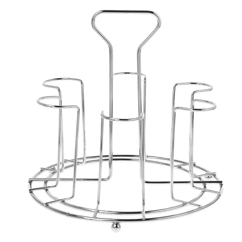 Stylish Mug Tree Iron Holder Coffee Cups Drain Organizer 6 Racks Stand Bottle Dish Drying Kitchen Living Room Accessory 19QB
