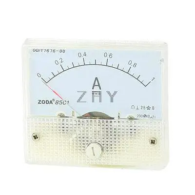 

DC 0-1A Fine Tuning Rectangle Dial Panel Analog Ampere Meter Amperemeter