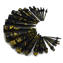 Набор из 2 предметов, набор для растягивания ушей и пробки, ювелирные изделия для пирсинга, дешевая цена,, набор для измерения ушей, смешанный набор