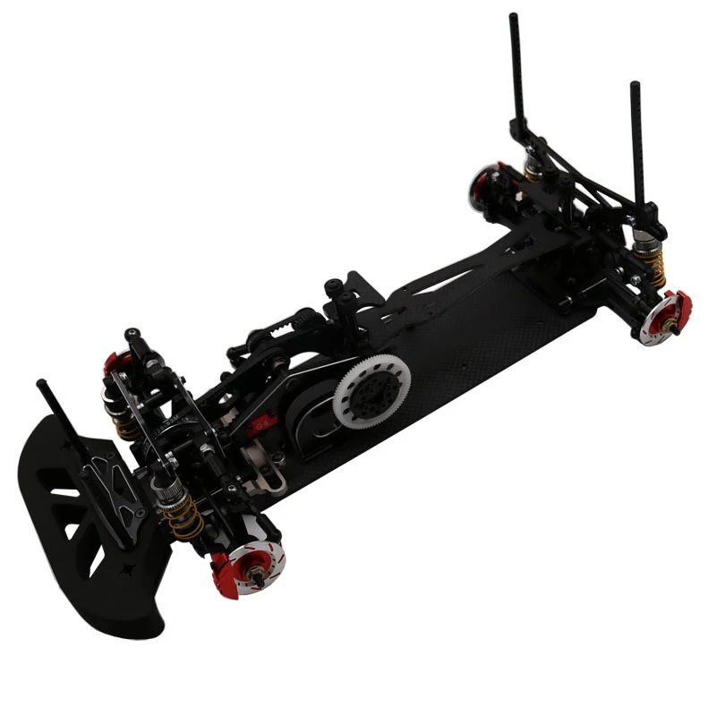 1/10 сплав и углеродное волокно 078055B G4 RC 4WD HSP Drift Racing Car Frame Body Kit Control DIY Black|Детали