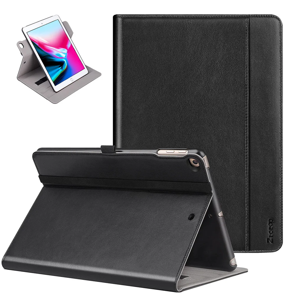 Ztotop Case for iPad 9.7 2018/2017 - 360 Degree Rotating Stand/Genuine Leather Cover with Auto Wake/Sleep Pencil Holder | Компьютеры и