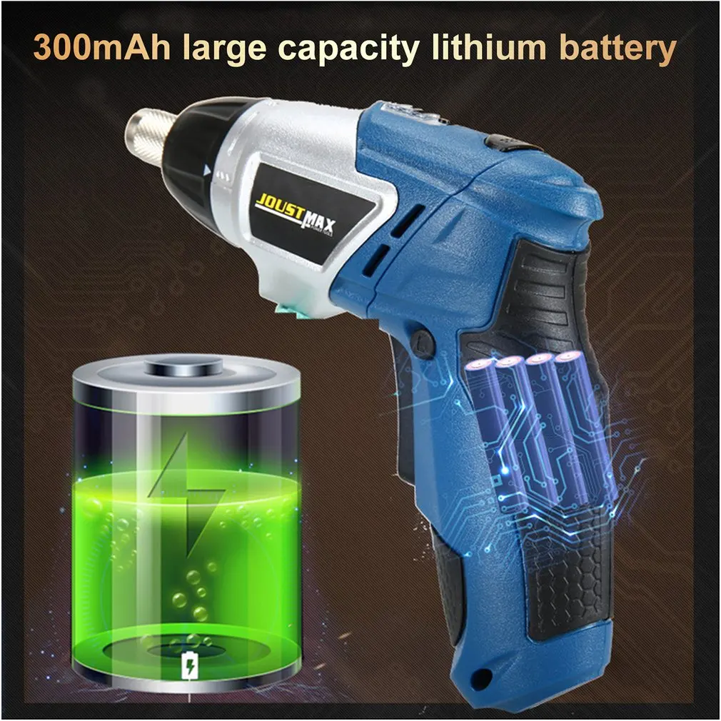 46Pcs Wireless Handheld Electric Screwdriver Set Household Rechargeable Drill Gun Tools Multi-function Screwdrivers