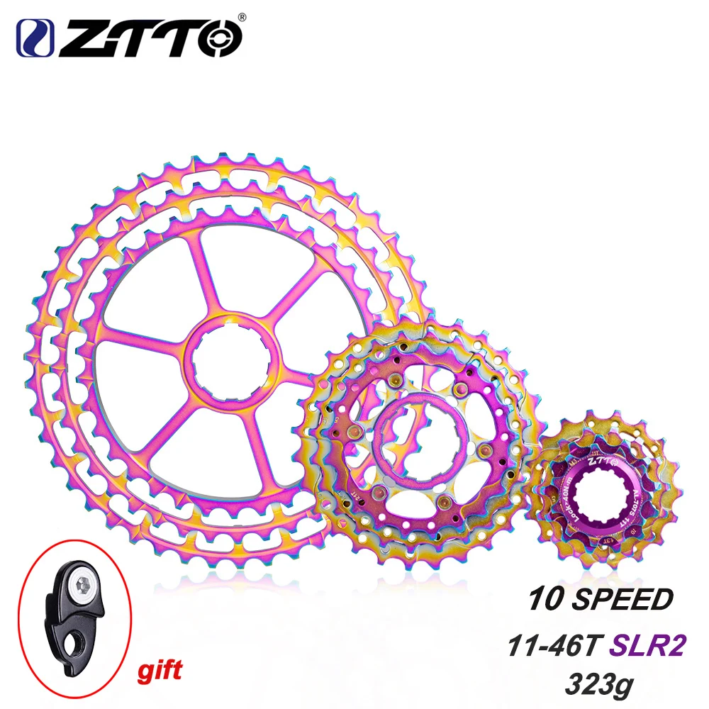 ZTTO 10 Speed 11-46T SLR 2 Bicycle Cassette HG Compatible ultralight Freewheel