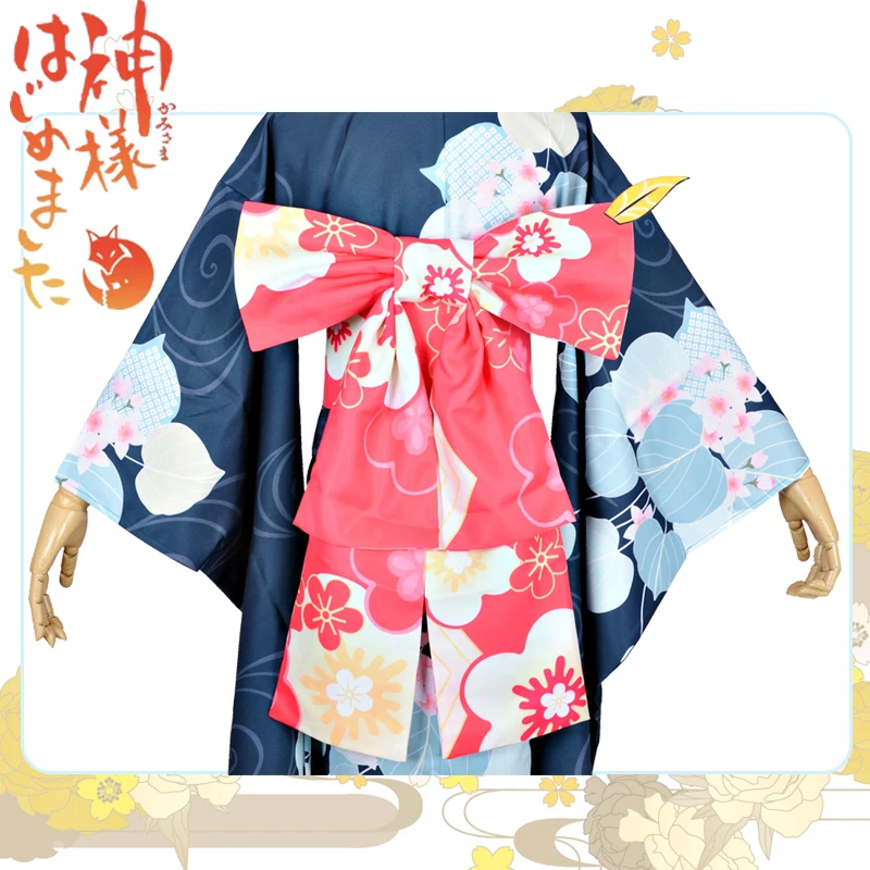 Kamisama Kiss Nanami Momozono кимоно Хэллоуин косплей костюм кимоно-Униформа+ корсет+ головной убор+ бант