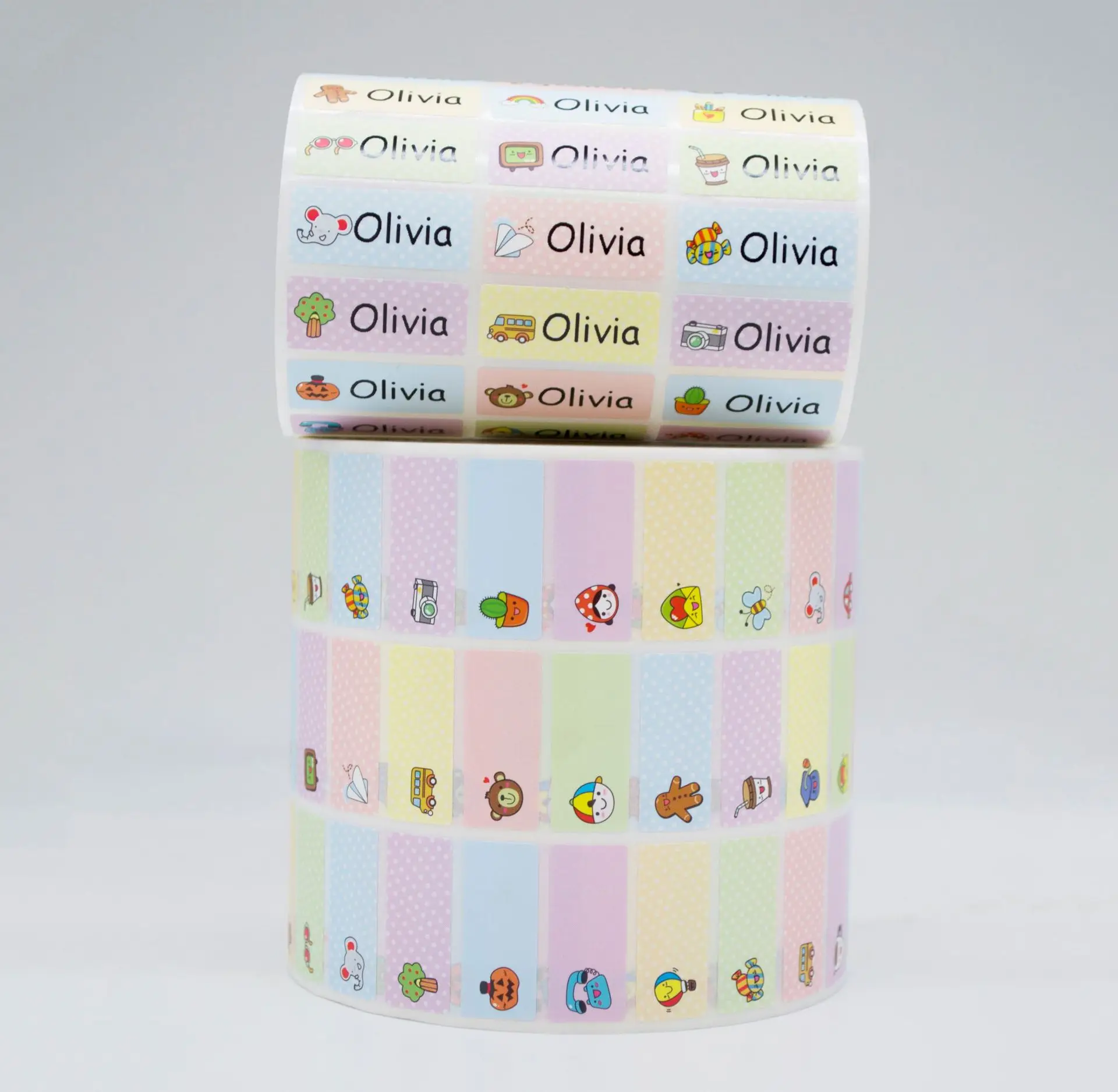 Custom Name Sticker Customize Stickers Waterproof Personalized Labels Children School Stationery Variety Patterns Animal Boy Tag