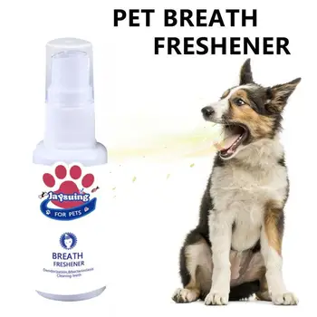30ml Pet Oral Cleanser Pet Breath odświeżacz usta Oral Spray świeży oddech opieka stomatologiczna dla psa szczeniaka tanie i dobre opinie NONE CN (pochodzenie) -----