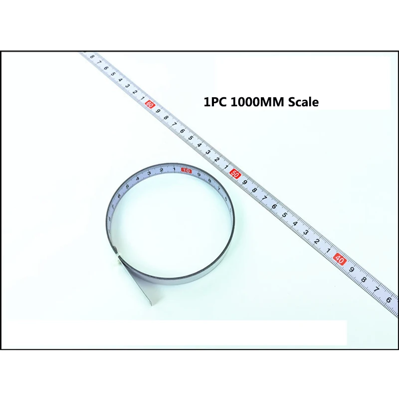 Самоклеящаяся стальная линейка, торцовочная пила, весы, рулетка, рулетка для Т-образной дорожки, маршрутизатор, Настольная пила, ленточная пила, Деревообрабатывающие инструменты - Цвет: 1000mm
