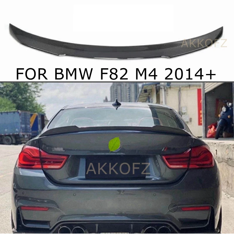 

For BMW M4 F82 Coupe CS style carbon fiber Spoiler Car Rear Boot Lip Wing 2014 +