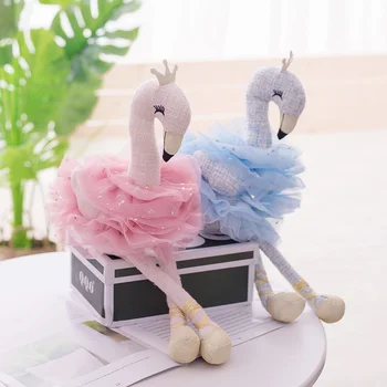 

Amazing Swan Plush Toys Cute Flamingo Doll Stuffed Soft Animal Doll Ballet Swan With Crown Baby Kids Appease Toy Gift For Girl