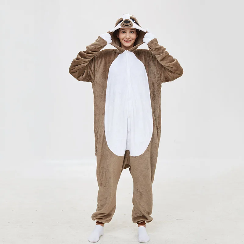 

Bradypodidae Kigurumis Women Pajama Onesie Animal Onepiece Men Adult Carnival Funny Sleepwear Cosplay Homewear Costume Apparel