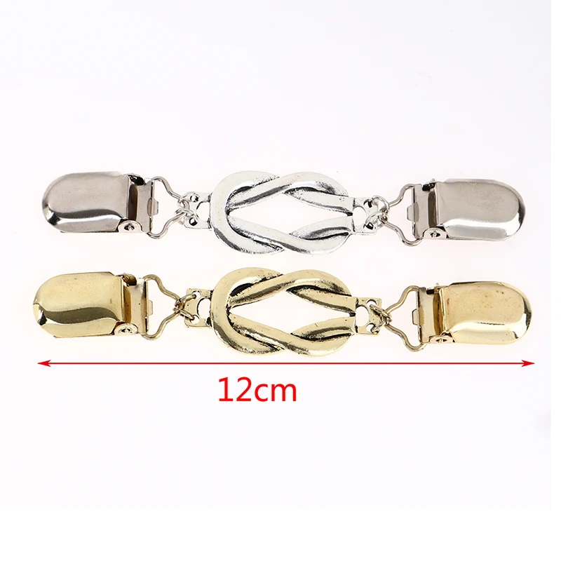 Fashion Retro Women Cardigan Sweater Blouse Shawl Clips Shirt Collar Flower Pattern Duck Clip Clasps Sewing Clips Garment Clips