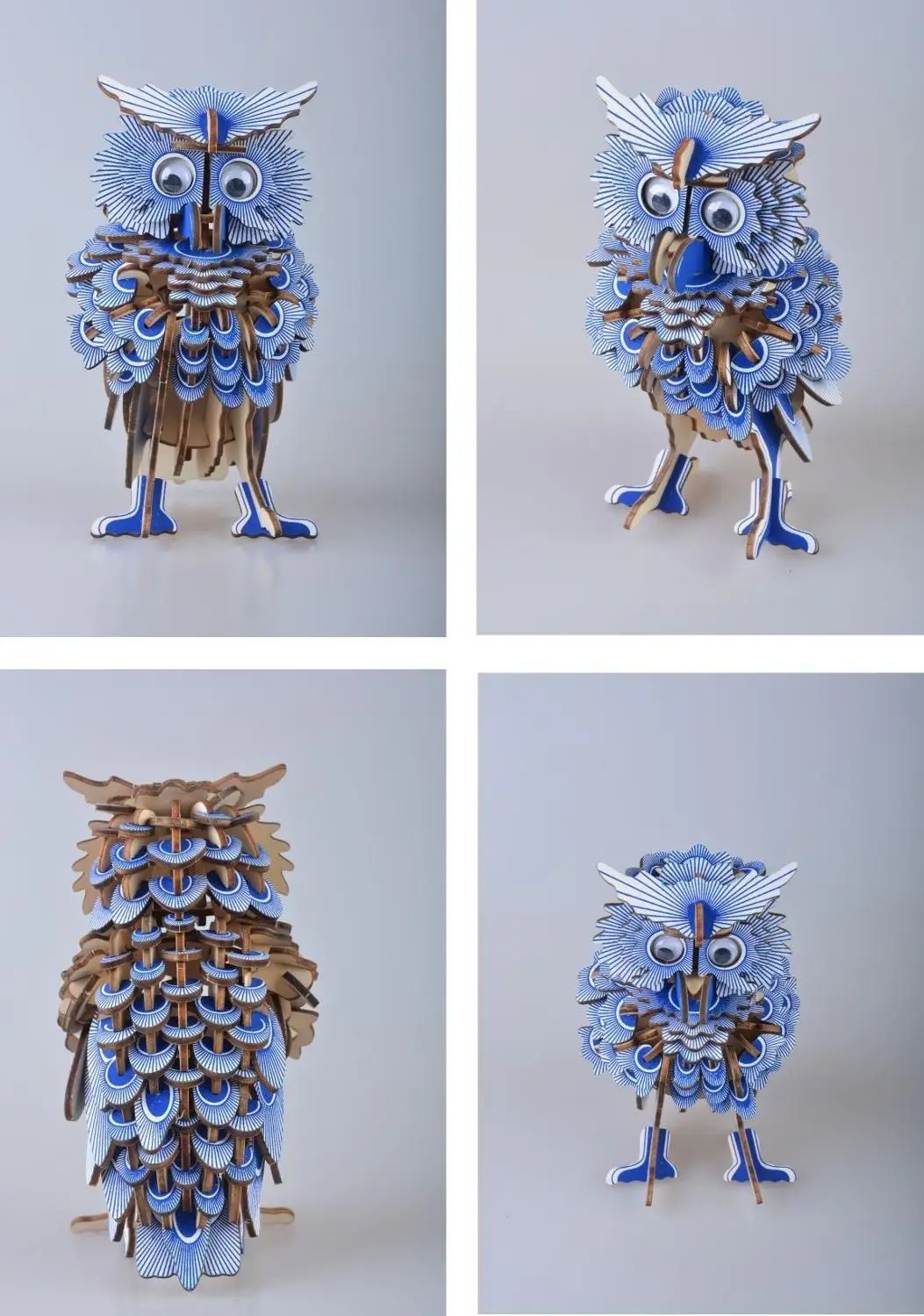 Набор для сборки DIY 3D деревянные игрушки животные сова модель пазл мини модели