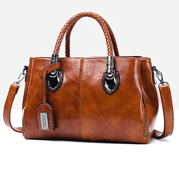 

2020 Spring Vintage PU Leather Luxury Handbags Women Bags Designer Famous Brands Tote Shoulder Bag Female Bolsa Feminina