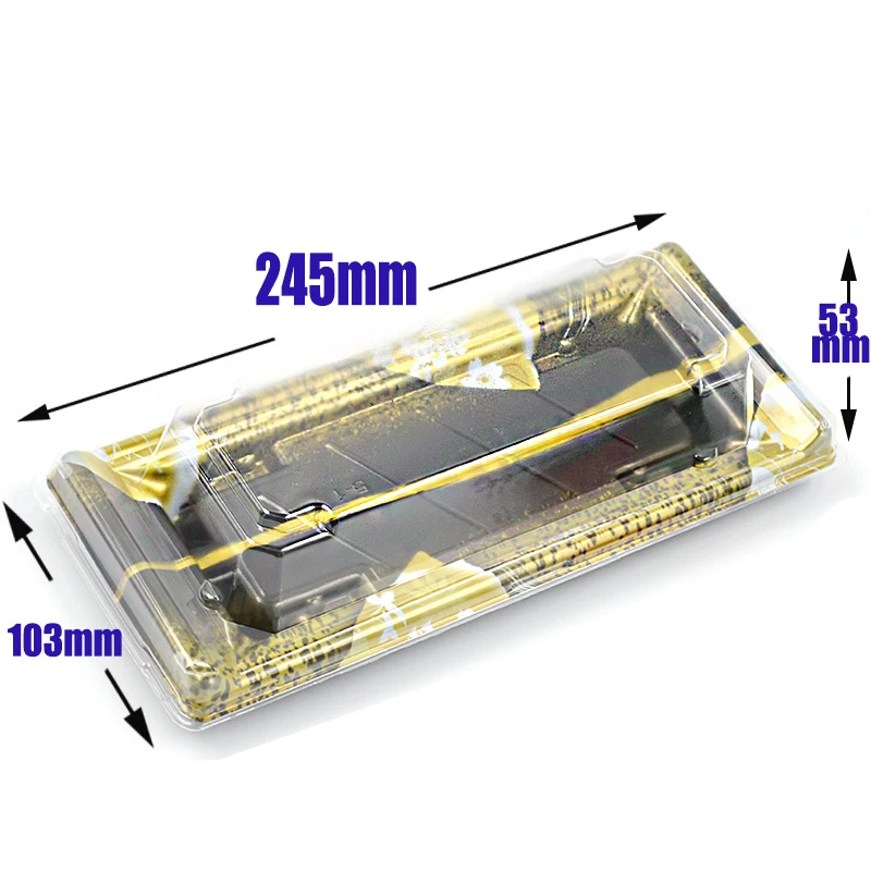 [20 комплектов] одноразовый поднос для суши с крышкой 31,7*10,5*5,5 см коробка на вынос