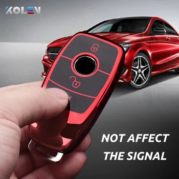 Soft TPU Car Remote Key Case Cover Shell Fob per Mercedes Benz E S GLE Class A220 W213 E200 E300 E220 E320 E260 E43 accessori - Soft TPU Car Remote Key Case Cover Shell Fob per Mercedes Benz E S GLE