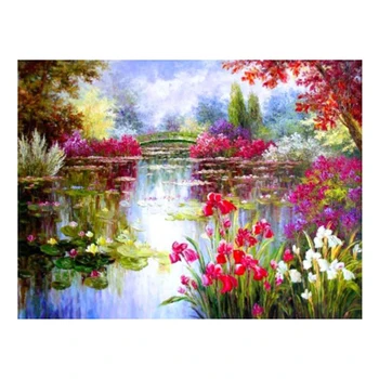 

Full Square Diamond Painting Landscape DIY Diamond Flowers Picture of Rhinestone Embroidery Decor Home
