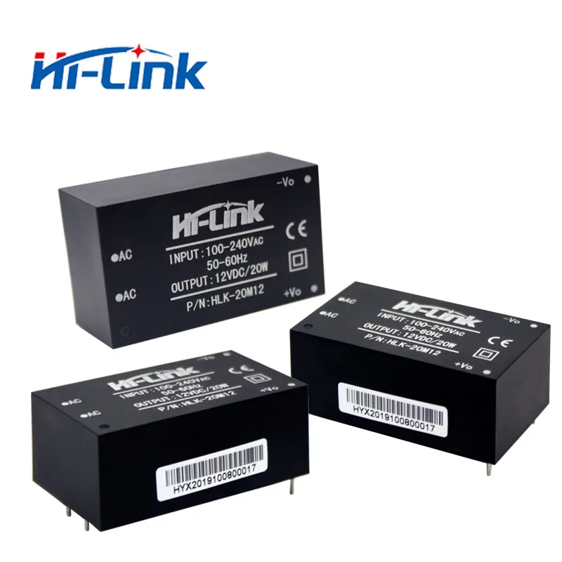 50 개/몫 Hi-Link 220v 20W12V ac-dc 변환기 모듈 제조 업체 HLK-20M12 OEM/ODM 지원