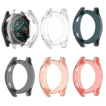 

Silicone Shockproof Protective Case Cover For Huawei watch GT 42mm 46mm GT2 GT 2 Soft Transparent TPU Protector Shell Frame