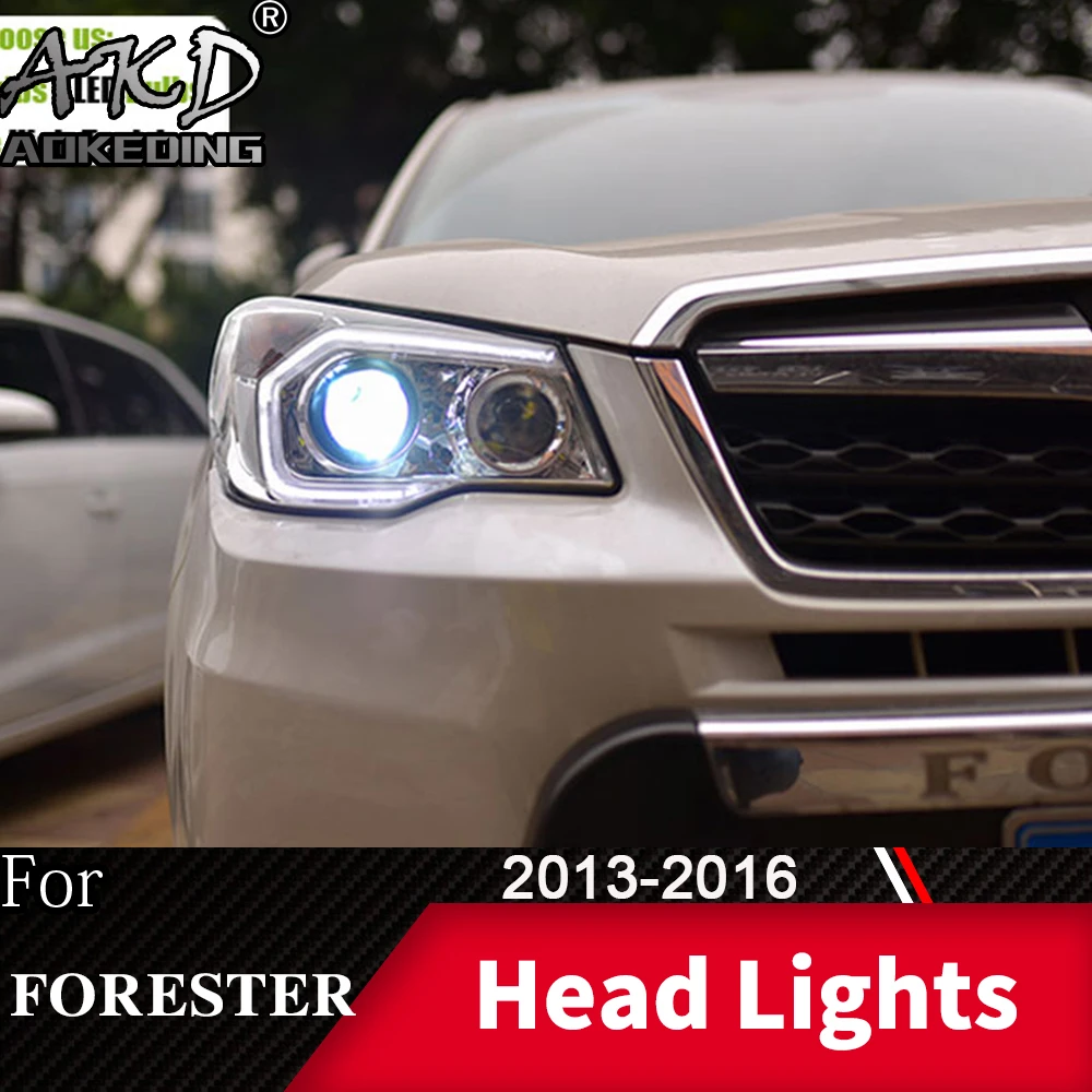 Фара для автомобиля SUBARU Forester 2013- головной светильник s противотуманный светильник s дневной ходовой светильник DRL H7 светодиодный Биксеноновая лампа автомобильные аксессуары