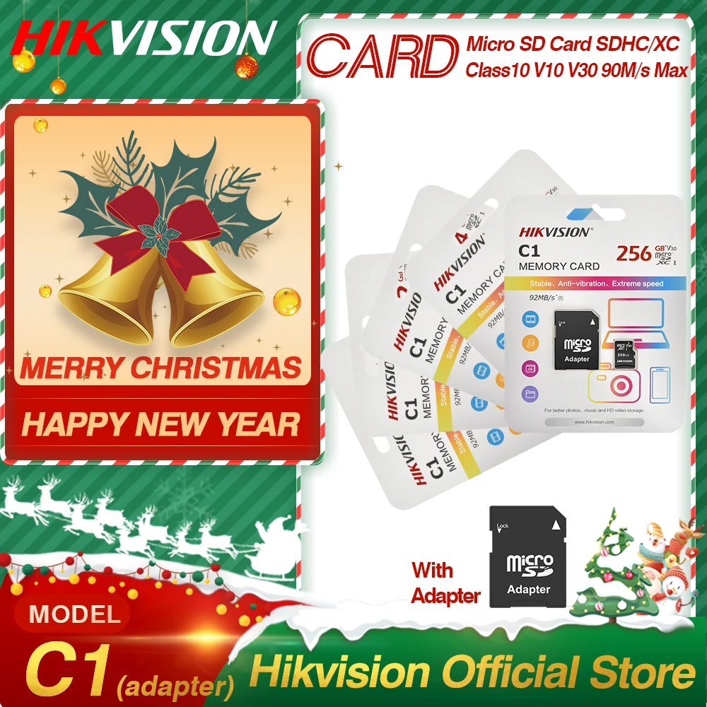 HIKVISION 100% оригинальная Micro SD карта класс 10 8 ГБ 16 32 64 Гб 128 256 с адаптером MicroSDHC/XC UHS I