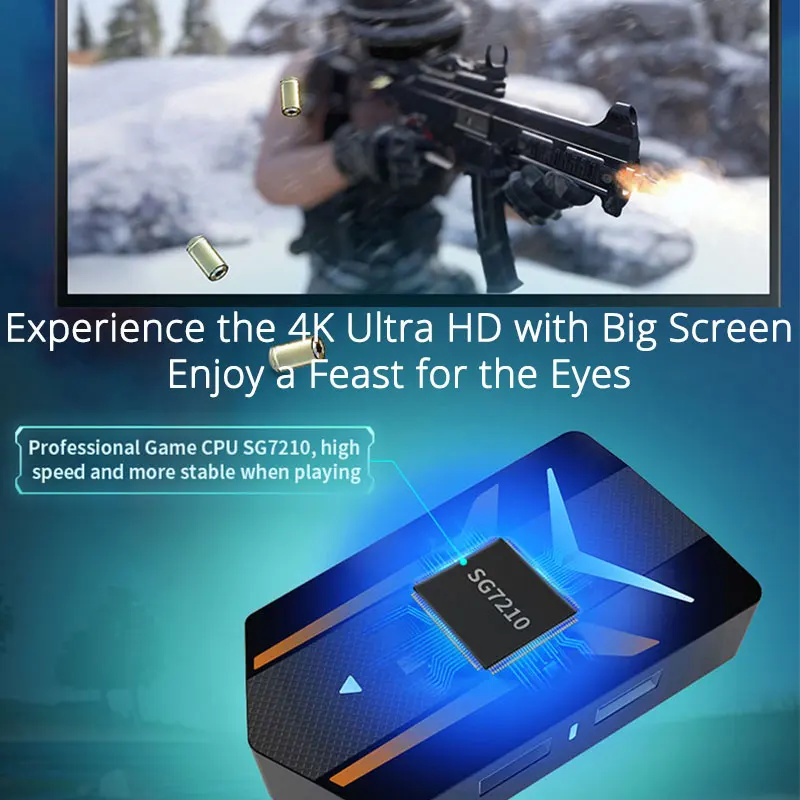  PUBG Controller Keyboard Mouse Converter HDMI 4K Bluetooth Adapter USB HUB Plug And Play IOS Androi