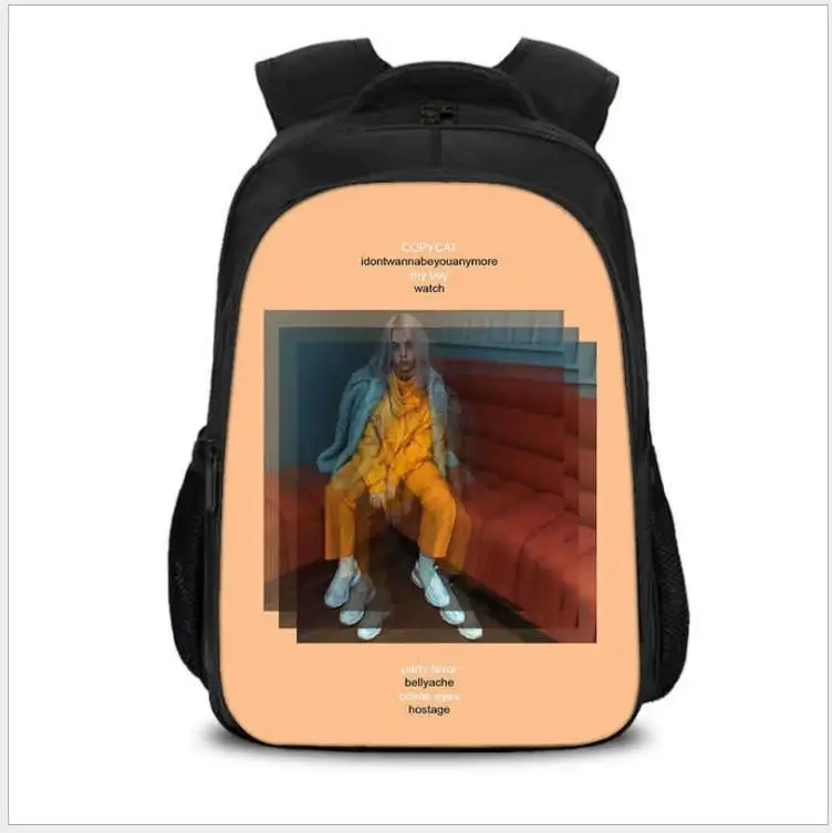 as pictures Певица Billie Eilish, рюкзак, качественная женская сумка billie eilish, Студенческая школьная сумка для подростков, девочек и мальчиков, mochila escolar - Цвет: as pictures