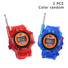 2 шт на батарейках случайный цвет детские игрушки наручные часы-портативная рация на открытом воздухе Прочный детский дальний Интерком умный портативный