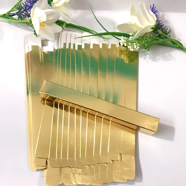 

100pcs- L*W*H. 1.5*1.5*14cm Silver Eyeliner Packaging Paper Box Gold Lipstick Pen Package box Eye liner
