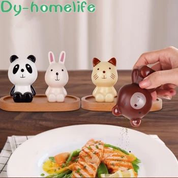

Ceramic Seasoning Bottle Korean Cartoon Animal Pepper Powder Bottle Cumin Powder Bottle Pair Gift Box Home Kitchen Supplies