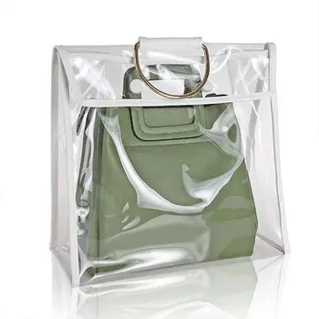 

Fashion Clear Dust-proof Bag PVC Travel Transparent Storage Bag Clear Tote Waterproof Cosmetics Organizer Toiletries Handbag