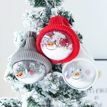 

Christmas Snowman Transparent Ball Particles Window Decoration Hotel Christmas Tree Pendant Children's Gifts