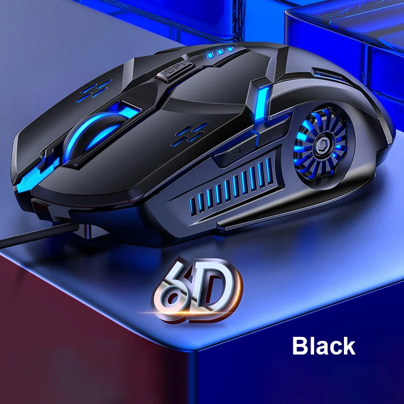 Игровой Мышь проводной 6D 4 Скорость Точек на дюйм RGB игровая для компьютера