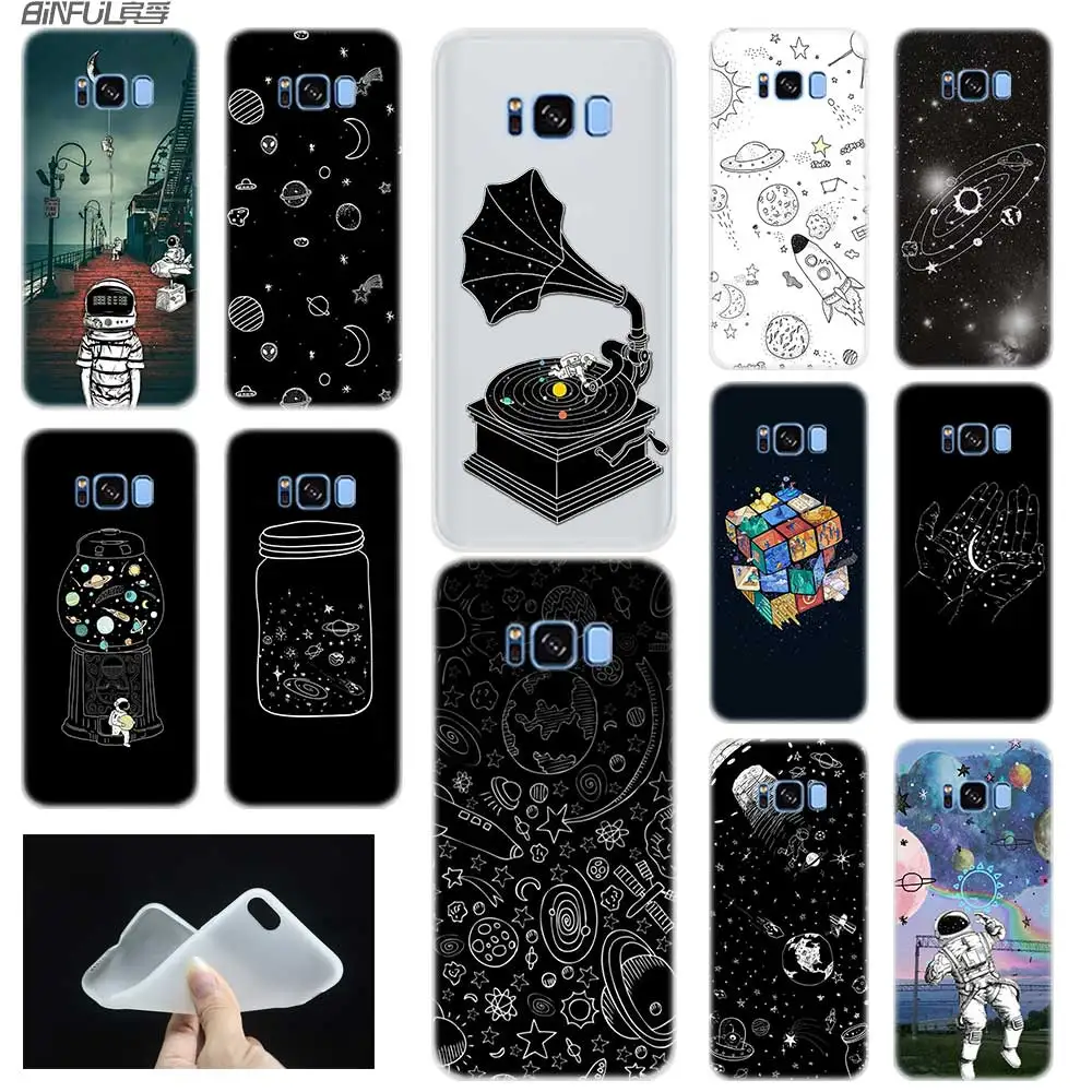 Мягкий силиконовый чехол для Samsung S30 S20 S11 S10 S9 S8 Plus lite 11e 10e Uitra S7Edge Pro космос луна