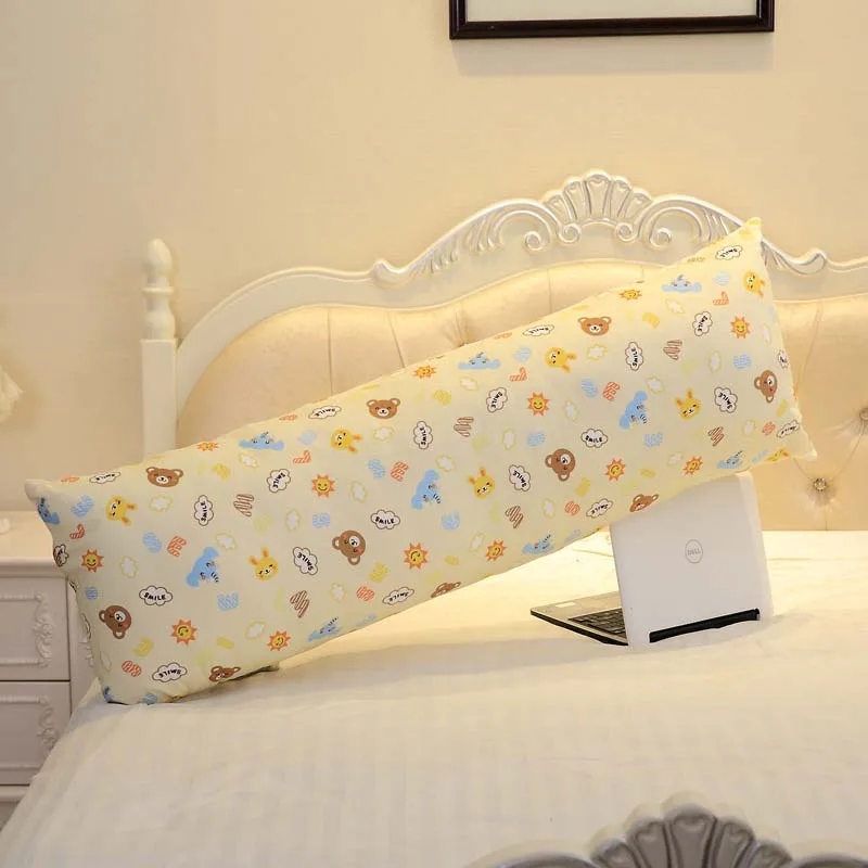 Милая плюшевая полосатая длинная подушка с рисунком из мультфильма, подушка для талии на коленях, Almofada, подушка для сна, подушка для украшения дома - Цвет: 7